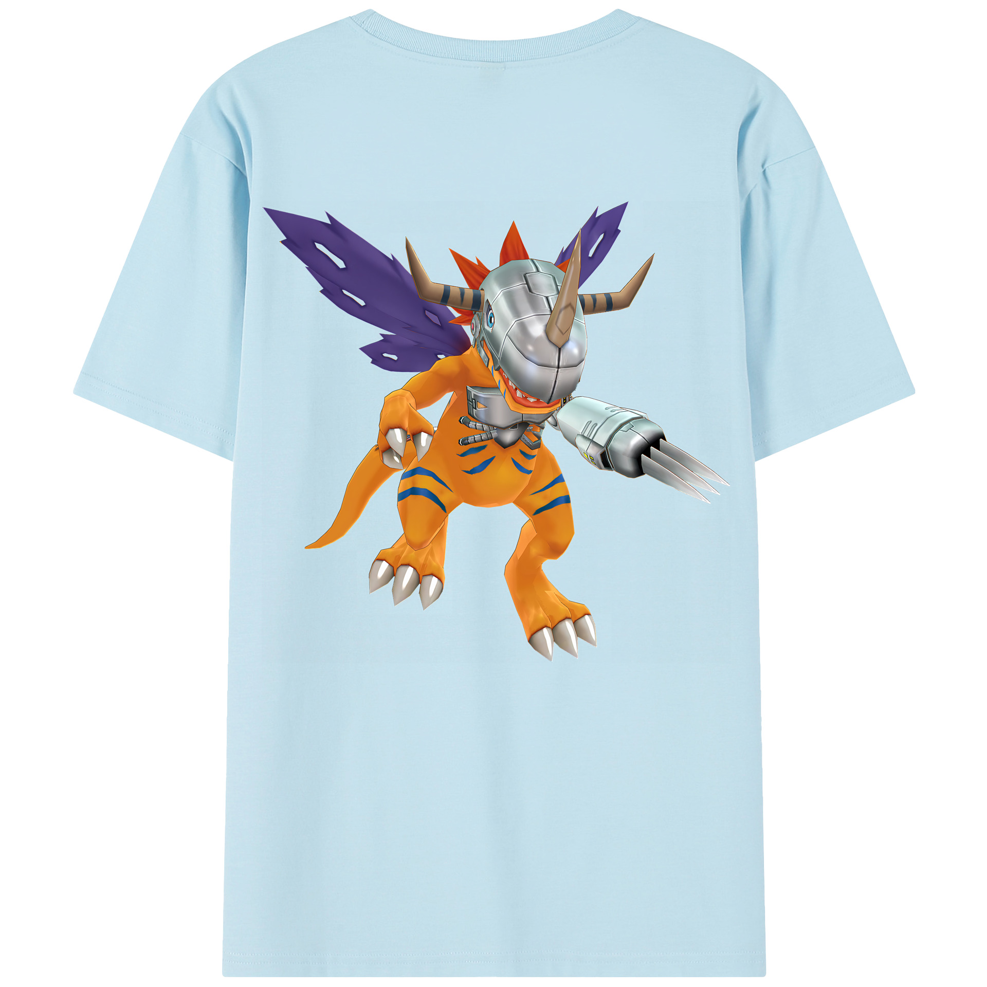 （画像用） Digimon デジタルモンスター/デジモン 綿100％半袖Tシャツ（背面プリント）